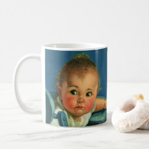 Vintage Child, Cute Baby Boy or Girl in Highchair Coffee Mug