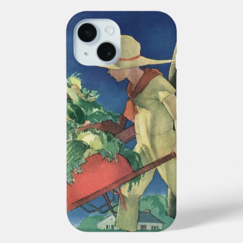 Vintage Child Organic Gardening Victory Garden iPhone 15 Case