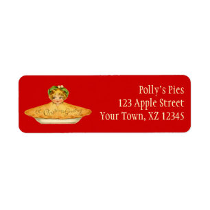 Vintage Child & Pie Label