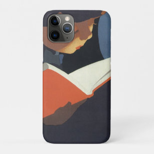 Vintage Child Reading a Book From the Library iPhone 11 Pro Case