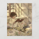 Vintage Child Reading a Book, Jessie Willcox Smith Postcard
