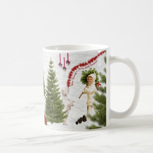 Vintage Child  Westie Wishes For Merry Christmas Coffee Mug