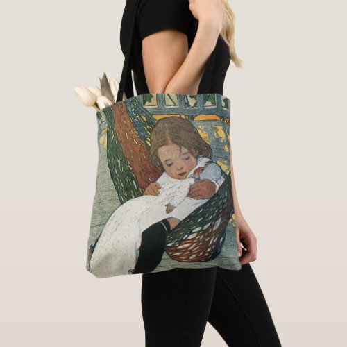 Vintage Child with a Doll by Jessie Willcox Smith Tote Bag