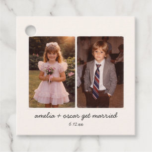 Vintage Childhood Photo Wedding Reception Party Favor Tags
