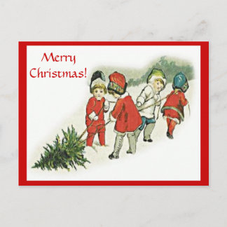 Vintage Children and Christmas Tree Postcards