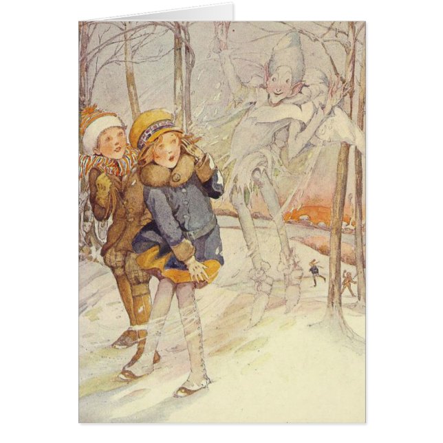 Vintage - Children and Jack Frost, (Front)