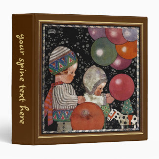 Vintage Children Birthday Party, Balloons and Toys Binder