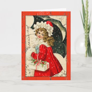 "vintage Children Christmas Card" Holiday Card by ChristmasBellsRing at Zazzle