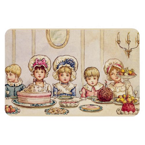 Vintage Children Christmas Dinner _ Kate Greenaway Magnet