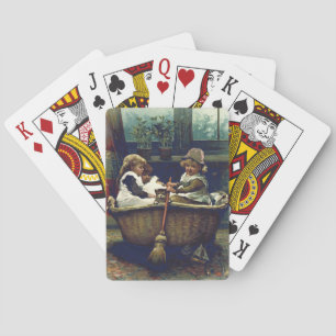 Vintage Children Color Poker Cards