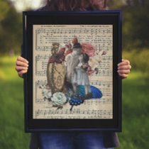 Vintage Children & Floral Collage 