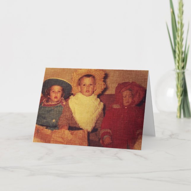 Vintage Children in Costume, Halloween Card (Front)