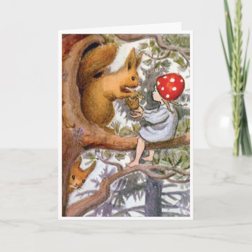 Vintage Children of the Forest by Elsa Beskow Note Card