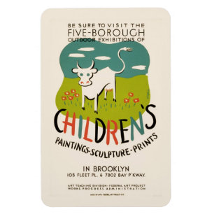 Vintage Children’s Art magnet