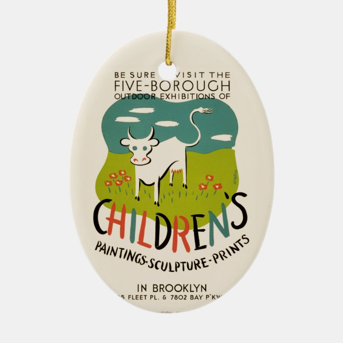 Vintage Children’s Art ornament