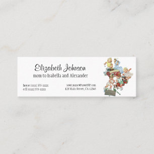 Vintage Children Toddlers Playing with Fire Trucks Calling Card