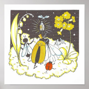 Vintage Children's Book Nursery Art Poster