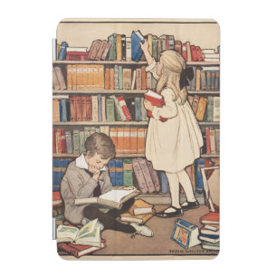 Vintage Children's Book Week Library Illustration iPad Mini Cover