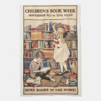 Vintage Children's Book Week Library Illustration
