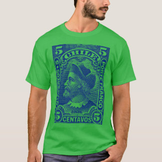 Vintage Chile Chilean Postage Stamp Design T-Shirt