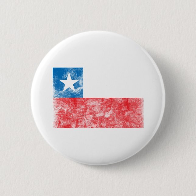 Vintage Chile Flag Pinback Button (Front)