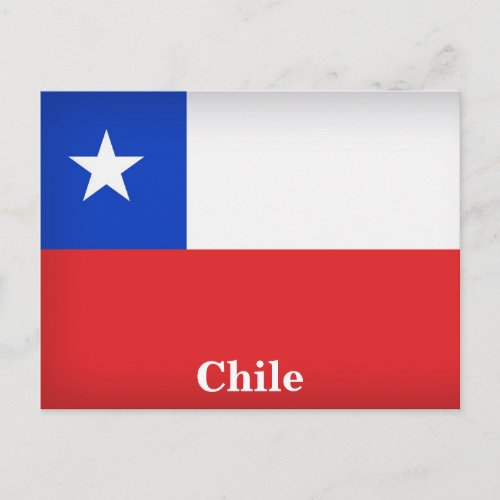 Vintage Chile Flag Travel Tourism Postcard