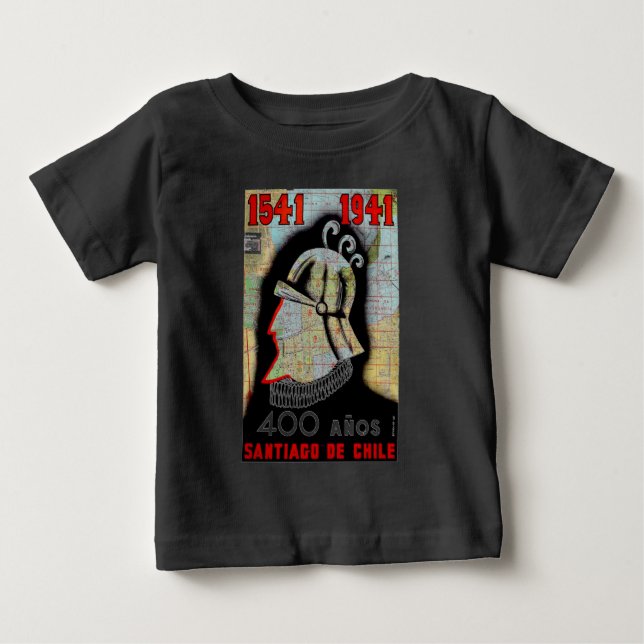 Vintage Chile Santiago Travel Baby T-Shirt (Front)