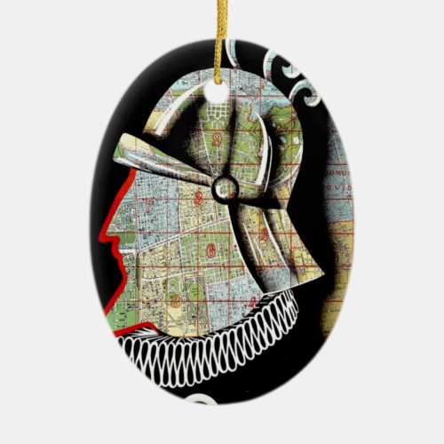 Vintage Chile Santiago Travel Ceramic Ornament