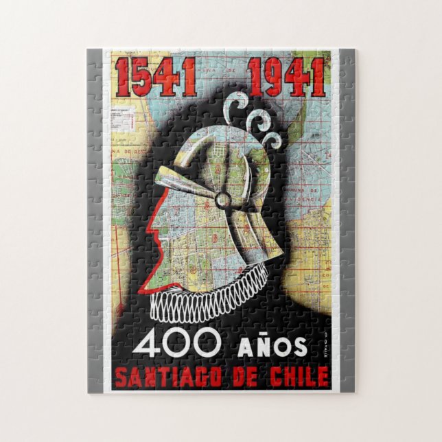 Vintage Chile Santiago Travel Jigsaw Puzzle (Vertical)