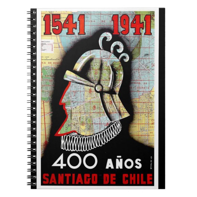 Vintage Chile Santiago Travel Notebook (Front)