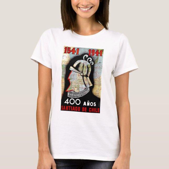 Vintage Chile Santiago Travel T-Shirt (Front)
