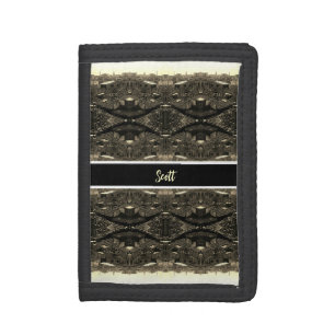 Vintage China Canton city Tri-fold Wallet