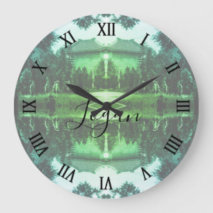 Vintage China Canton martyrs parc Large Clock