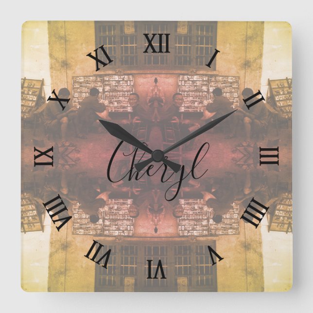 Vintage China Changsha book lending Large Clock (Front)