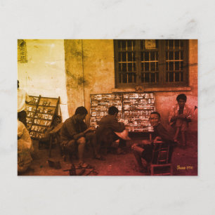 Vintage China Changsha book lending Postcard