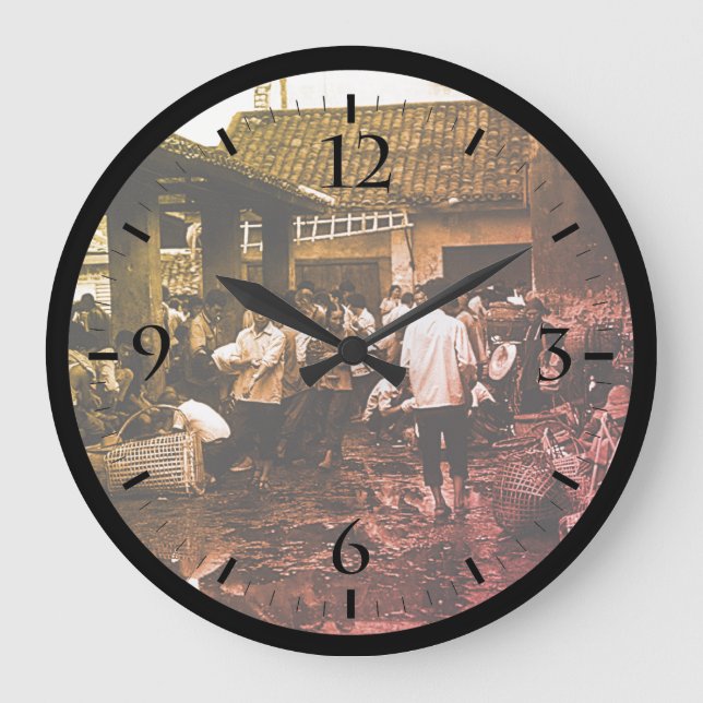 Vintage China Changsha market Large Clock (Front)