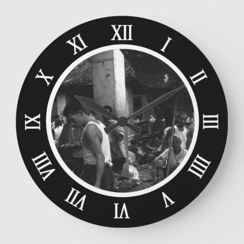 Vintage China changsha market Poster Large Clock