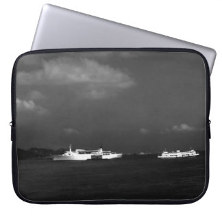 Vintage China Hong Kong bay Skyscrapers view Laptop Sleeve