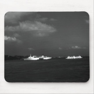 Vintage China Hong Kong bay Skyscrapers view Mouse Pad