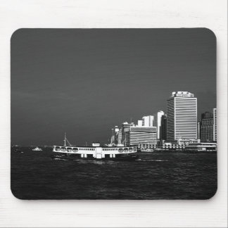 Vintage China Hong Kong boat skyscraper sea Post Mouse Pad