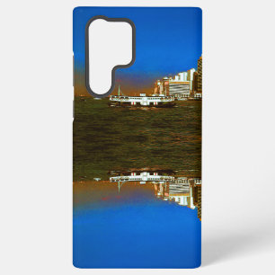Vintage China Hong Kong boat skyscraper ​​sea Samsung Galaxy S22 Ultra Case