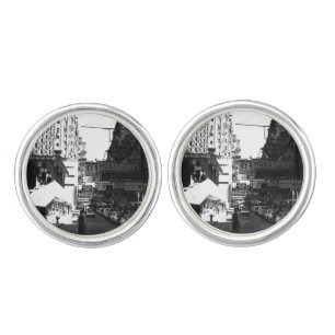 Vintage China Hong Kong street City cars Cufflinks