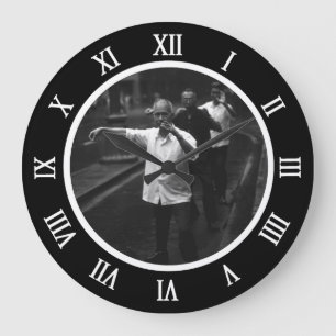Vintage China Shanghai morning gymnastic Canvas Pr Large Clock