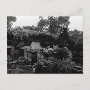 Vintage China Shanghai Yuyuan garden plants Postcard