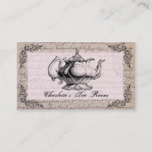 Vintage China Teapot Tea Room Business Card