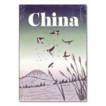 Vintage China Travel Poster Table Number