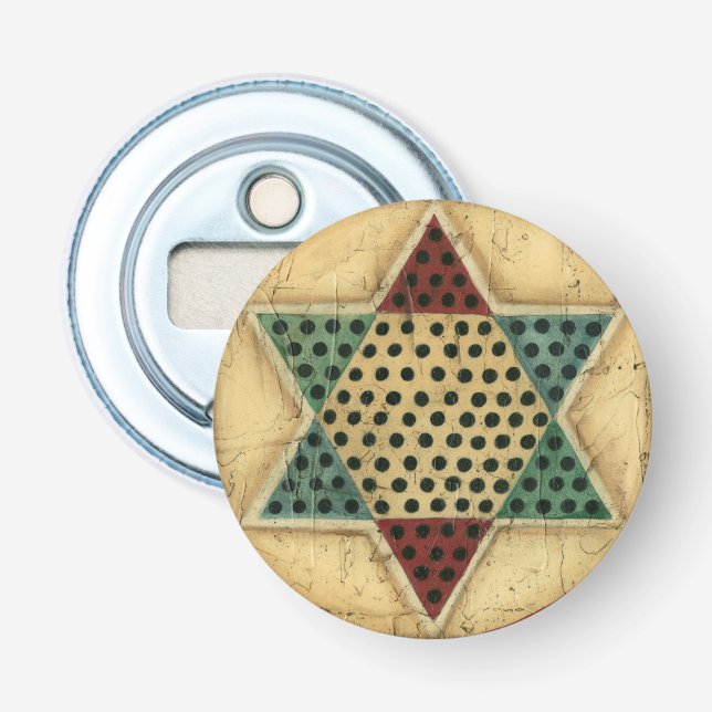 Vintage Chinese Checkerboard by Ethan Harper Bottle Opener (Front)