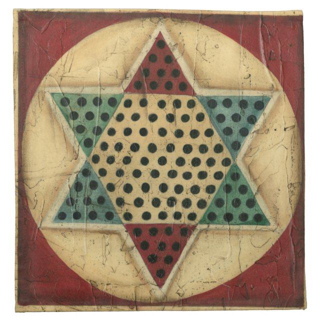 Vintage Chinese Checkerboard by Ethan Harper Cloth Napkin (Front)