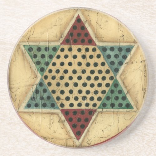 Vintage Chinese Checkerboard by Ethan Harper Drink Coaster
