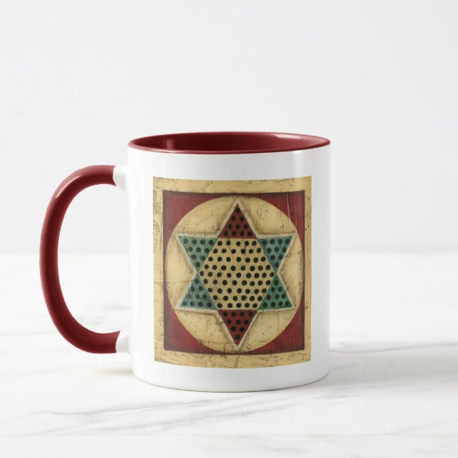 Vintage Chinese Checkerboard by Ethan Harper Mug (Left)
